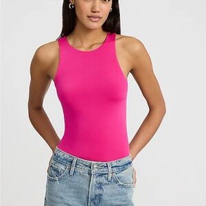Express Vibrant Pink Sleeveless Bodysuit